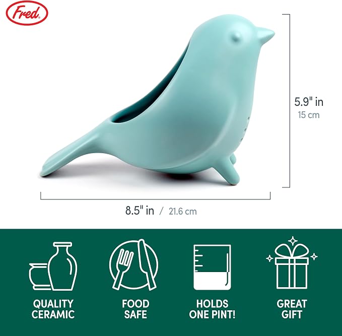 Genuine Fred BLUE BIRD Ceramic Colander, Unique Design, Berry Colander - Image 2