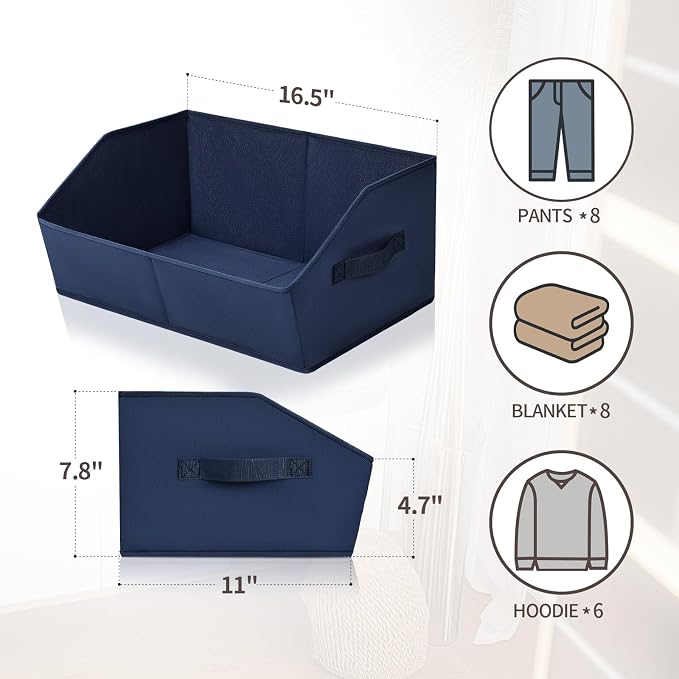 Homsorout Closet Baskets for Shelves Trapezoid - Image 2