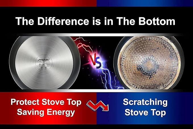 MsMk Nonstick Frying Pan, 12 InchTitanium and Diamond Non Stick Pan, Sturdy and - Image 8