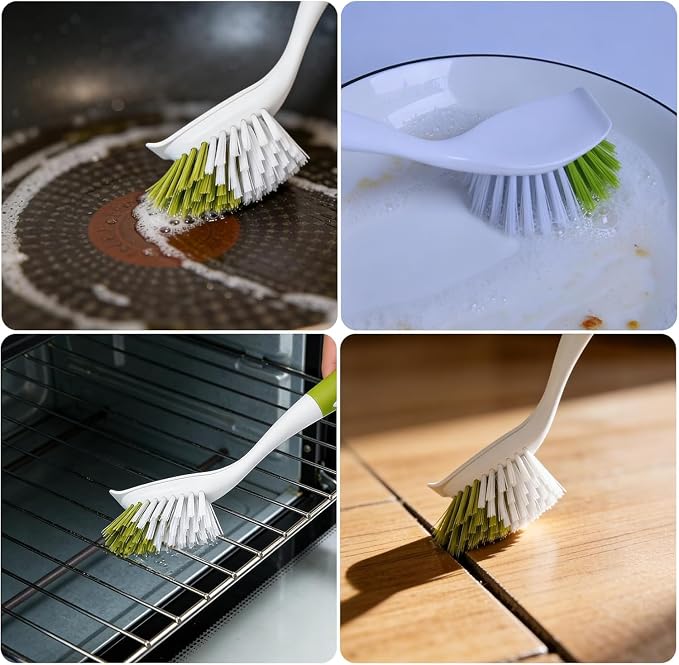 Dish Brush Scrub Brush with Handle - Image 3