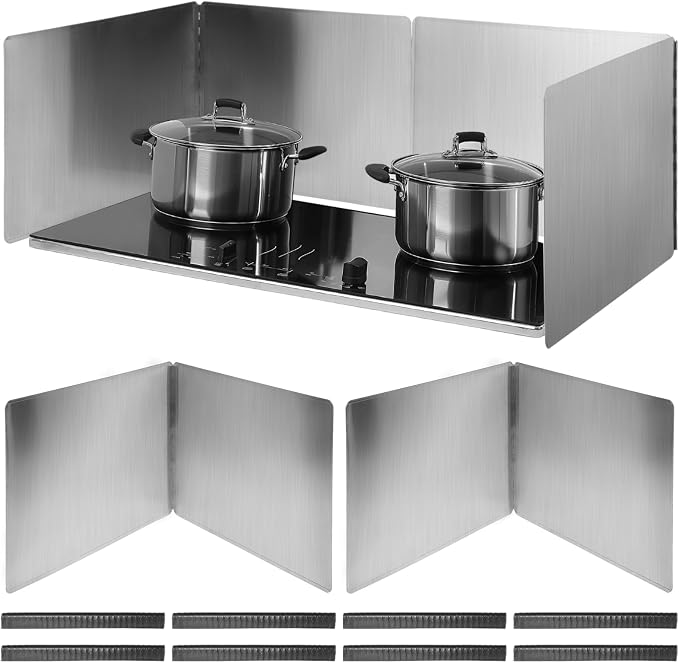 2 Pcs Grease Splatter Guards, 2-Sided Oil Splash Boards by OMISTAR