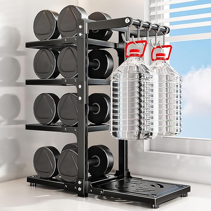4-Tier Pot and Pan Organizer Rack, Adjustable Kitchen Cabinet Storage - Image 4