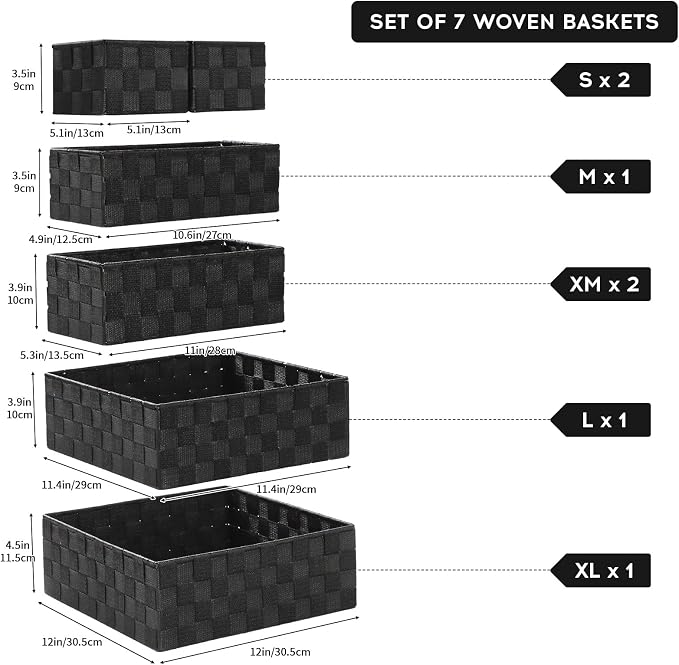 Posprica Small Baskets for Organizing Woven Storage for Shelves, Decorative - Image 9