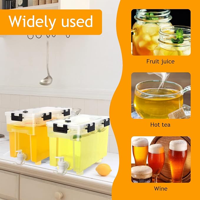 2.5 Gallon Drink Dispenser For Fridge, Beverage Dispenser - Image 6
