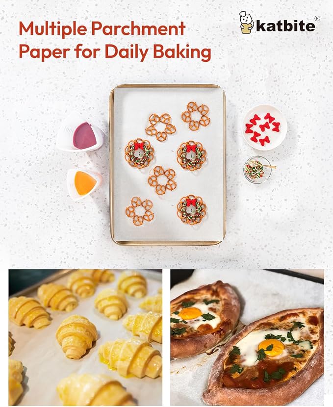 Katbite 16x24 inch Heavy Duty Parchment Paper Sheets, Frying Steaming, Full - Image 5