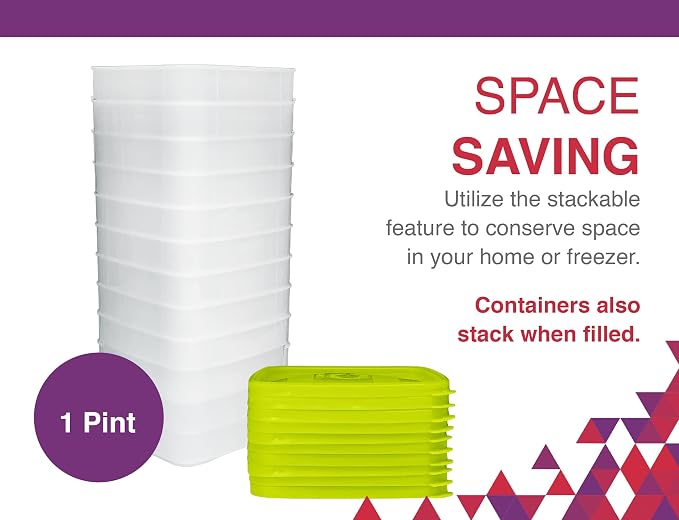 Arrow Reusable Plastic Storage Container Set, 10 Pack, 1 Pint/16 Ounce Each – - Image 6