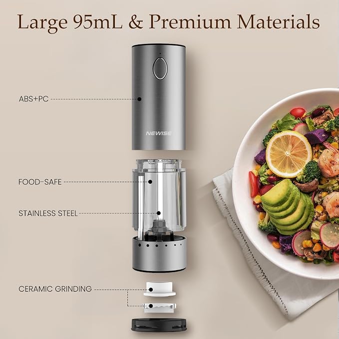 Electric Salt and Pepper Grinder Set - Image 6