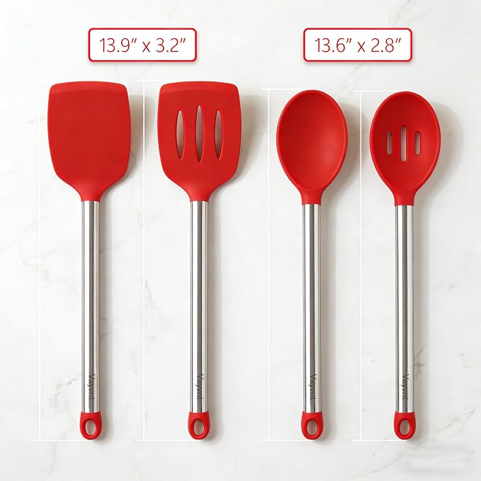 Vayvnt 4 PCS Silicone Kitchen Utensils, Large Cooking Utensils Set - Image 2