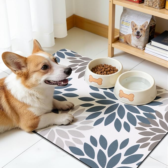 Findosom Floral Dish Drying Mat, Cuttable Drying Mat - Image 4