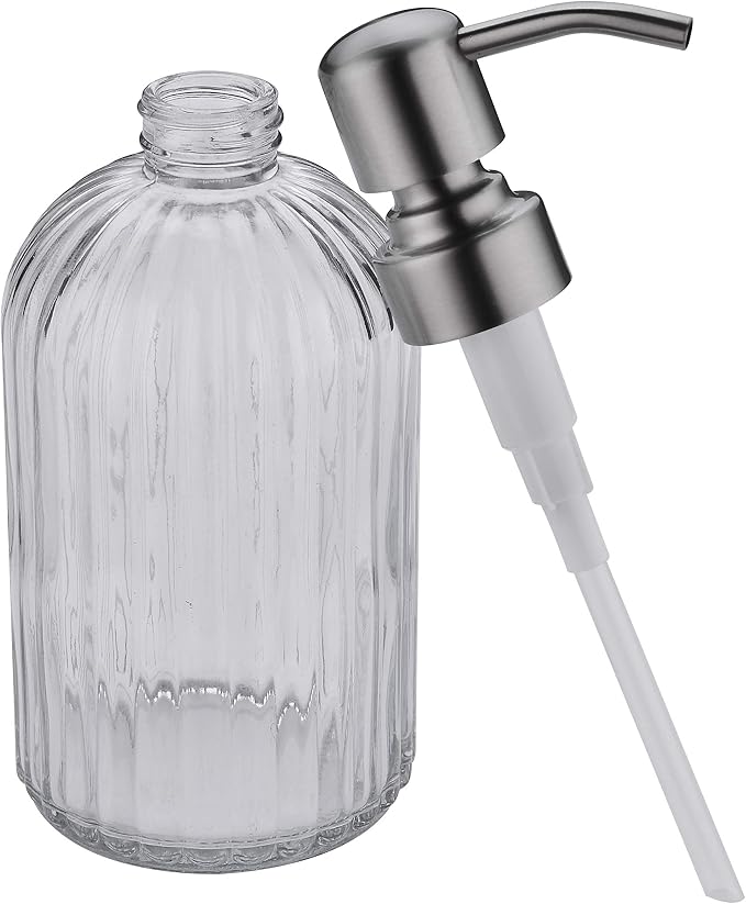 Glass Soap Dispensers for Kitchen and Bathroom, 16oz Heavey Glass Bottle - Image 6