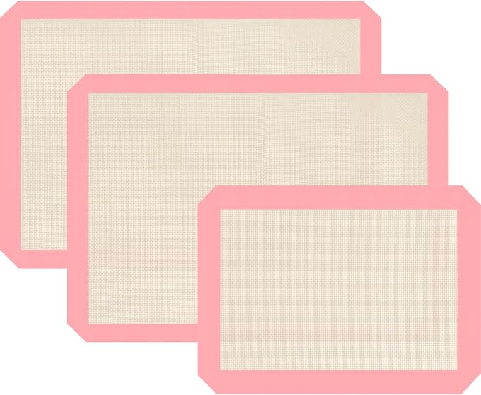 Silicone Baking Mat Set of 3, Silicone Baking Mats Cookie Sheet, Non-Stick Mats by Dwavele