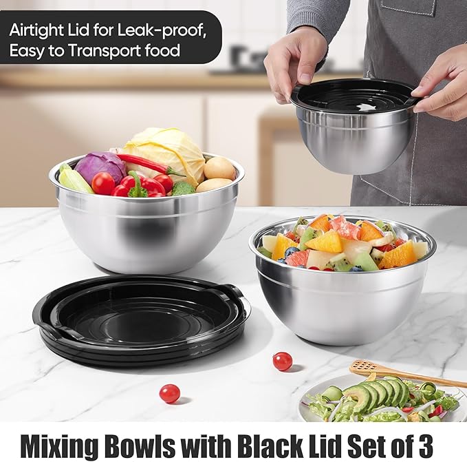 P&P CHEF Black Mixing Bowls - Image 3