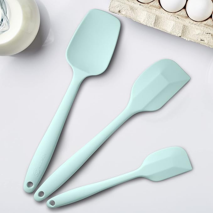 Silicone Spatula 3‑Piece Set Heat Resistant 600°F Non‑Stick Rubber Spatulas - Image 4