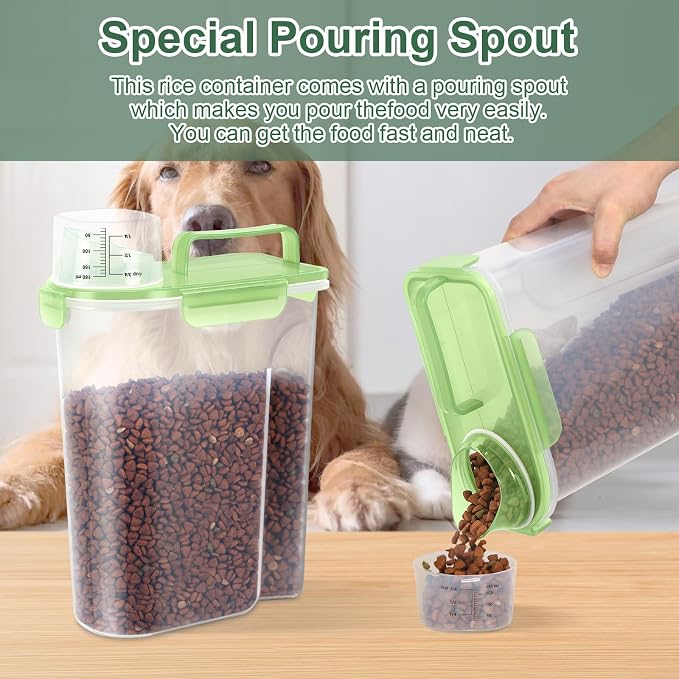 LEAWALK 5-7Lbs/6Qt Dog Cat Storage Container Portable - Image 4