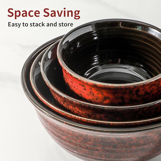 HASENSE Mixing Bowls, 2.1/1.5/1.0/0.5 Qt, Nesting Bowls - Image 3