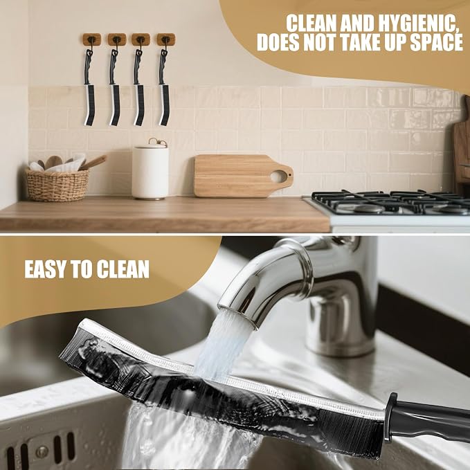 Household Gap Cleaning Brush Set, Grout Cleaner Brush, Hard Bristle Crevice - Image 7