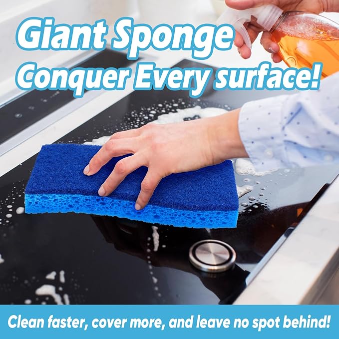 AIDEA XL Scrub Sponges Non-Scratch 12Count, Extra Large Sponges Kitchen - Image 5
