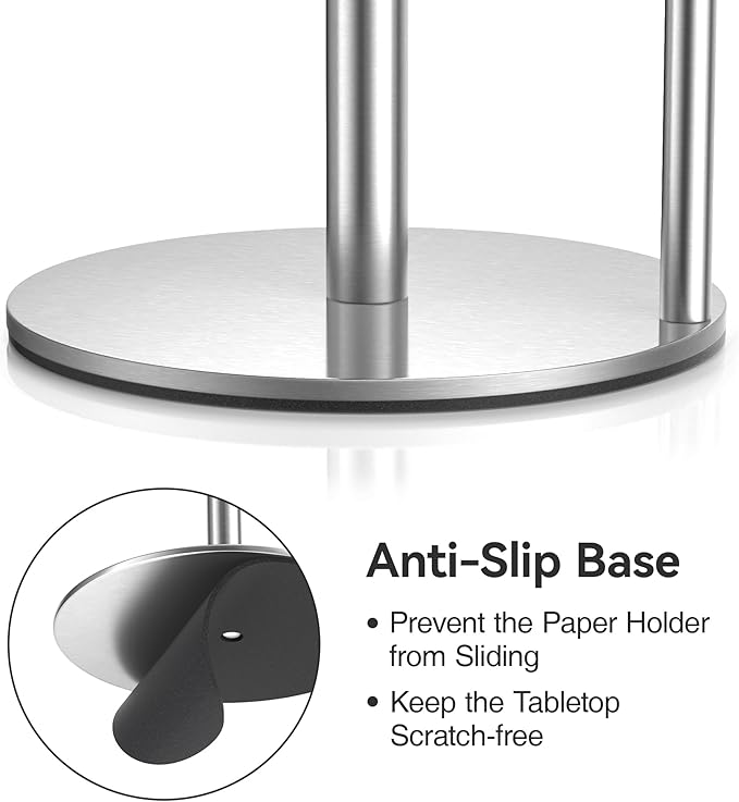 Paper Towel Holder Countertop, Stainless Steel, - Image 4