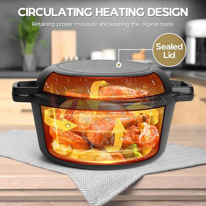 TeamFar Pre-season Cast Iron Dutch Oven - Image 6