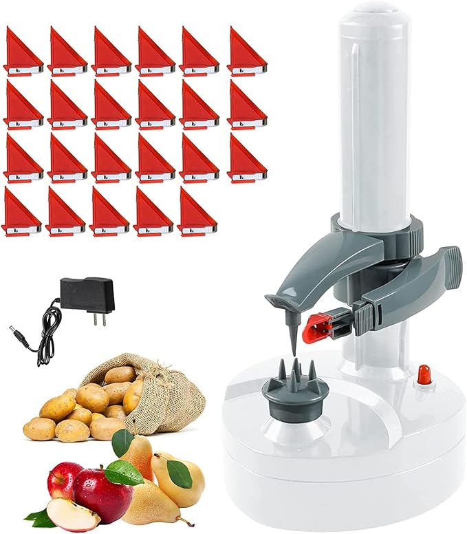 Electric Potato Peeler with 23 Replacement Blades Rotato Express Stainless by Nopainsnogains