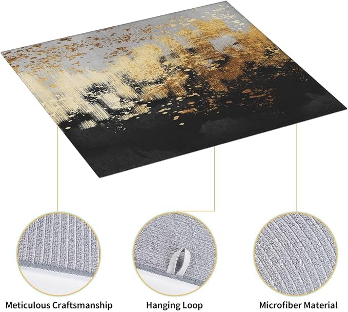 Black Gold Art Splash Dish Drying Mat - Image 6