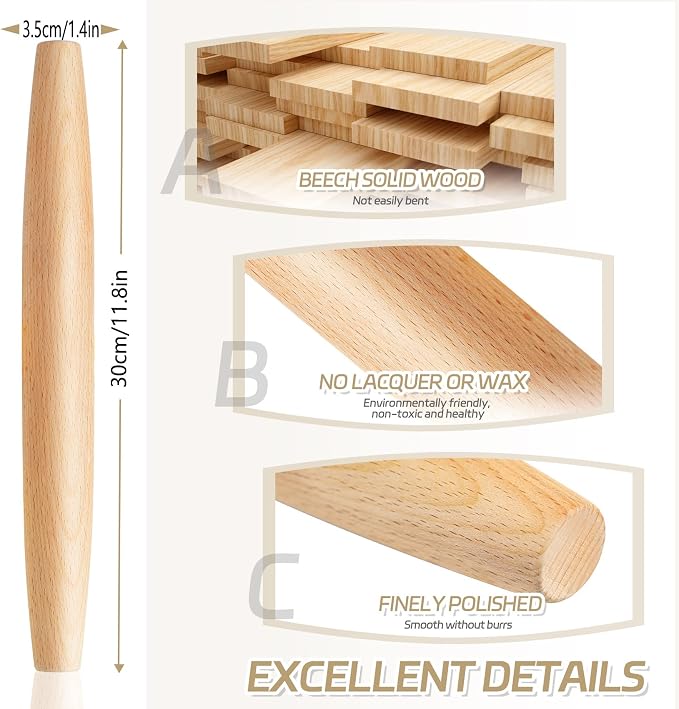 French Rolling Pin for Baking - Image 2