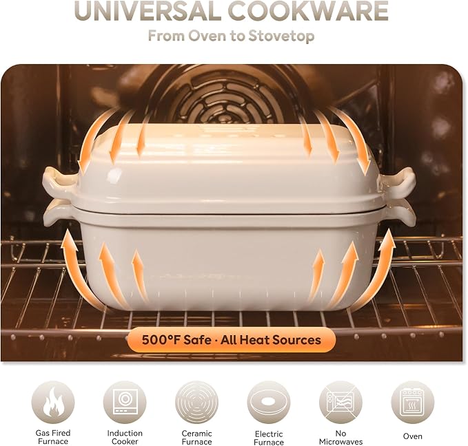 Enameled Cast Iron Dutch Oven for Sourdough Bread Baking, Dutch Oven Pot - Image 6