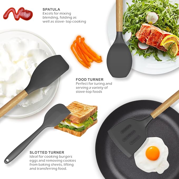 oannao Silicone Cooking Utensils Kitchen Utensil Set - Image 3