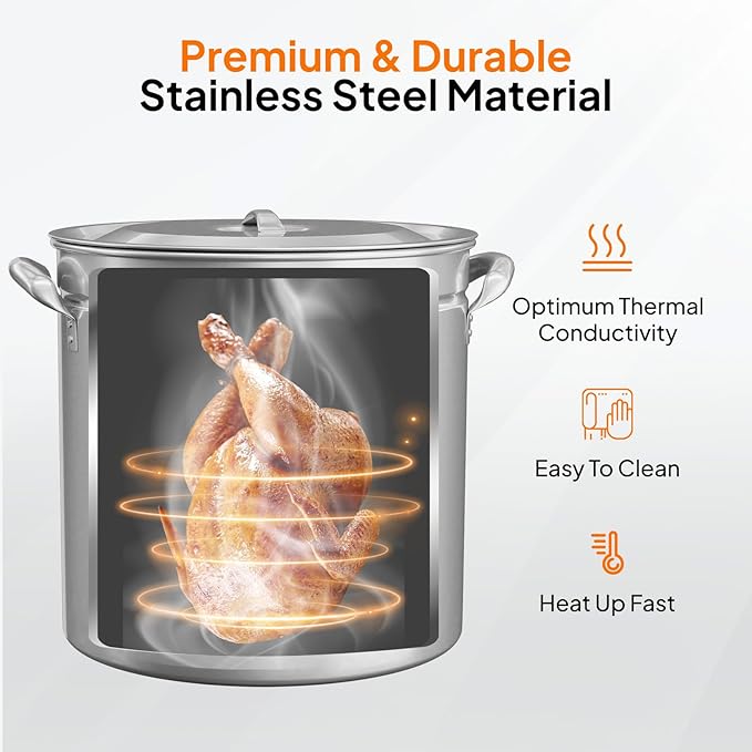 ROVSUN 50QT Stainless Steel Seafood Boil Pot - Image 2
