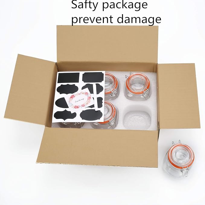 25 oz Glass Jars With Airtight Lids And Leak Proof Rubber Gasket, Wide Mouth - Image 8