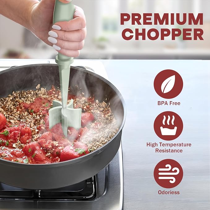 Meat Chopper, Hamburger Grinder, Premium Heat Resistant Smasher - Image 5