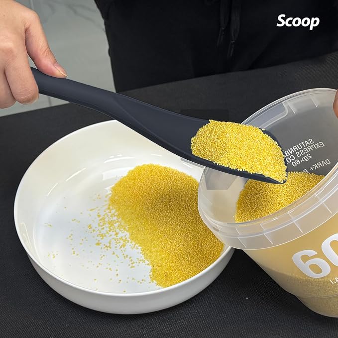 Cooking Spoon for Nonstick Cookwares, VOVOLY Silicone Spoon for Mixing - Image 3
