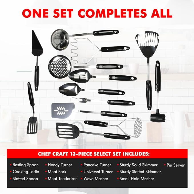 Chef Craft Select Sturdy Masher, 10.25 inch, Stainless Steel/Black - Image 4