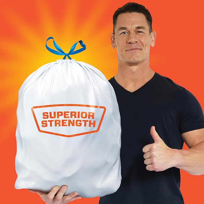 Hefty Strong White 13 Gallon Trash Bags - Image 6