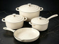 QuliMetal Enameled Cast Iron Cookware Set, 4-Piece Pots and Pans Set by QuliMetal