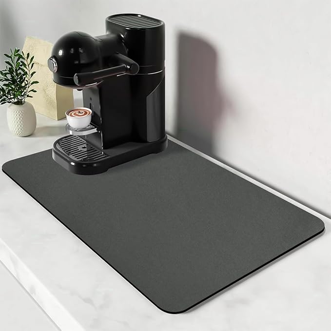 Bloss Coffee Bar Mat for Countertops, Kitchen Counter Mat, Absorbent Hide Stain by Bloss