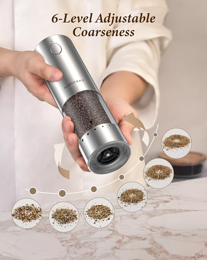 Electric Salt and Pepper Grinder Set - Image 3
