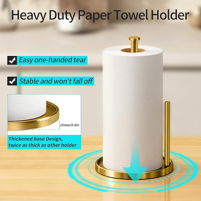 Paper Towel Holder Countertop, Standing Paper Roll Holder - Image 3