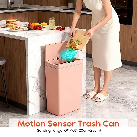 BestOffice 13 Gallon Trash Can Automatic Kitchen Trash Can Touch Free - Image 3