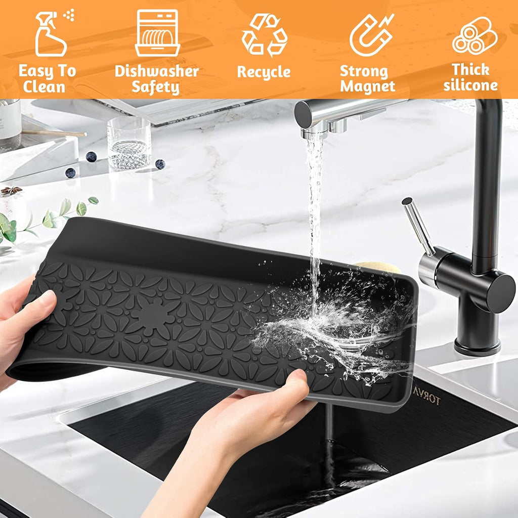 Foeacry Magnetic Stove Top Shelf 30"/24"/20", 3-Piece Silicone Over