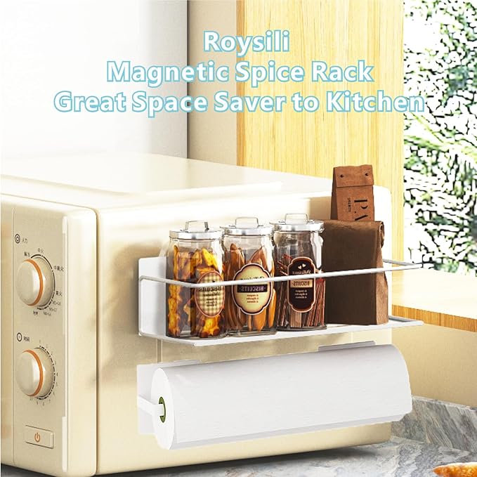 Magnetic Spice Rack For Refrigerator, Space Saving Magnetic Shelf For Fridge - Image 6
