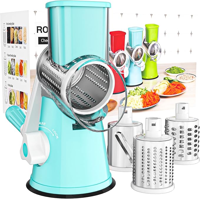 Cambom Rotary Cheese Grater Hand Crank Cheese Shredder by Cambom