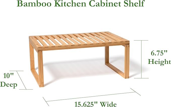 Lipper International Bamboo Kitchen Cabinet Shelf - Image 2