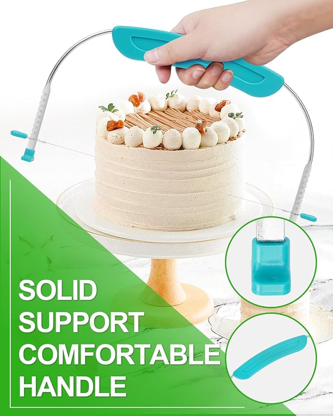 Adjustable 2- Wire Cake Slicer Leveler Small Cake Cutter Slicer - Image 3
