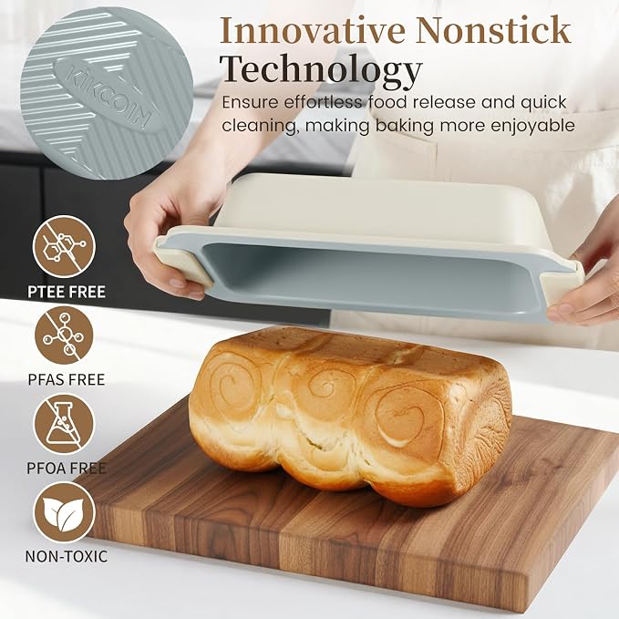 Kikcoin 25 PCS Stackable Baking Pans Set, Non-stick Bakeware Sets - Image 4