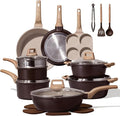 CAROTE 21 PCS Ceramic Cookware Set, Pots and Pans Set Non Stick, Pot and Pan Set by CAROTE