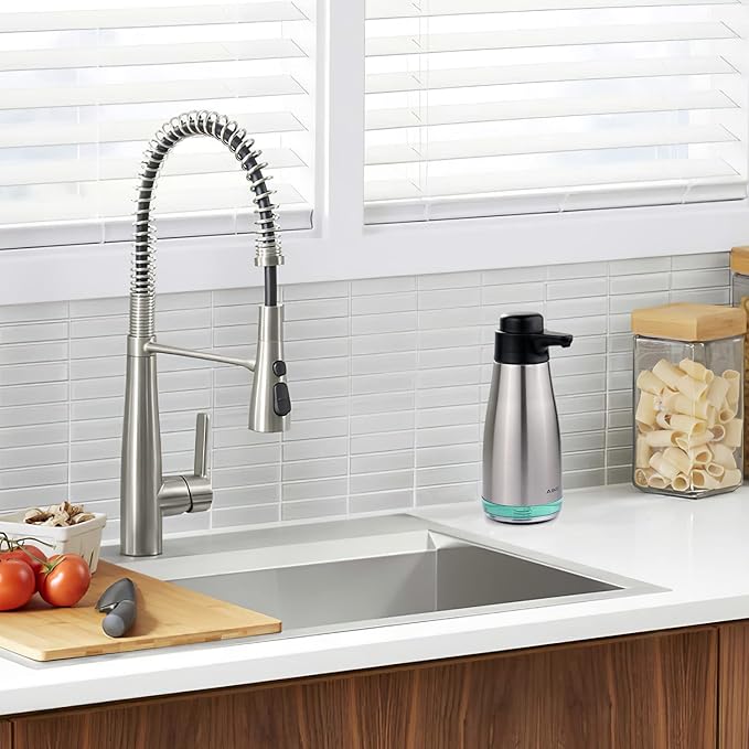 AIKE 15fl.oz Stainless Steel Liquid Soap Dispenser - Image 5