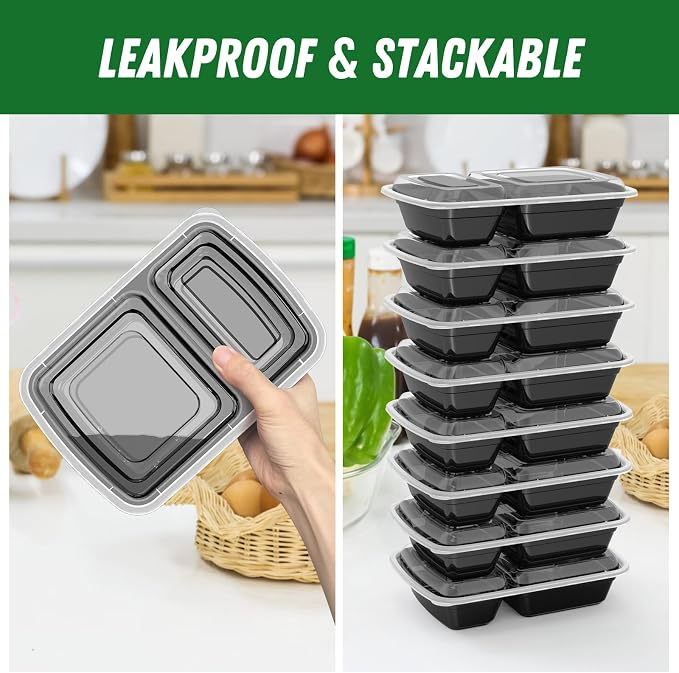 Dealusy 50 Pack 28 oz Meal Prep Containers Reusable - Image 4