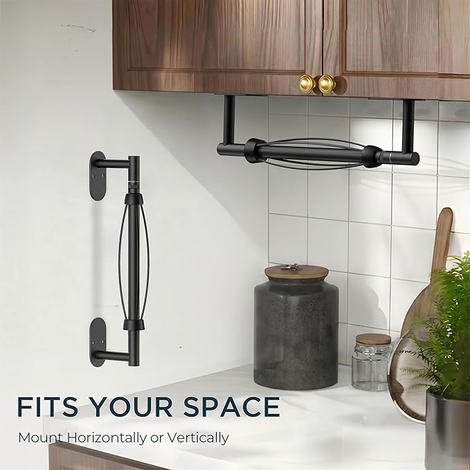 FORIOUS Paper Towel Holder Under Cabinet, One Hand Operable - Image 5