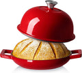 CAROTE Enameled Cast Iron Bread Dutch Oven, Round Bread Oven Pot by CAROTE